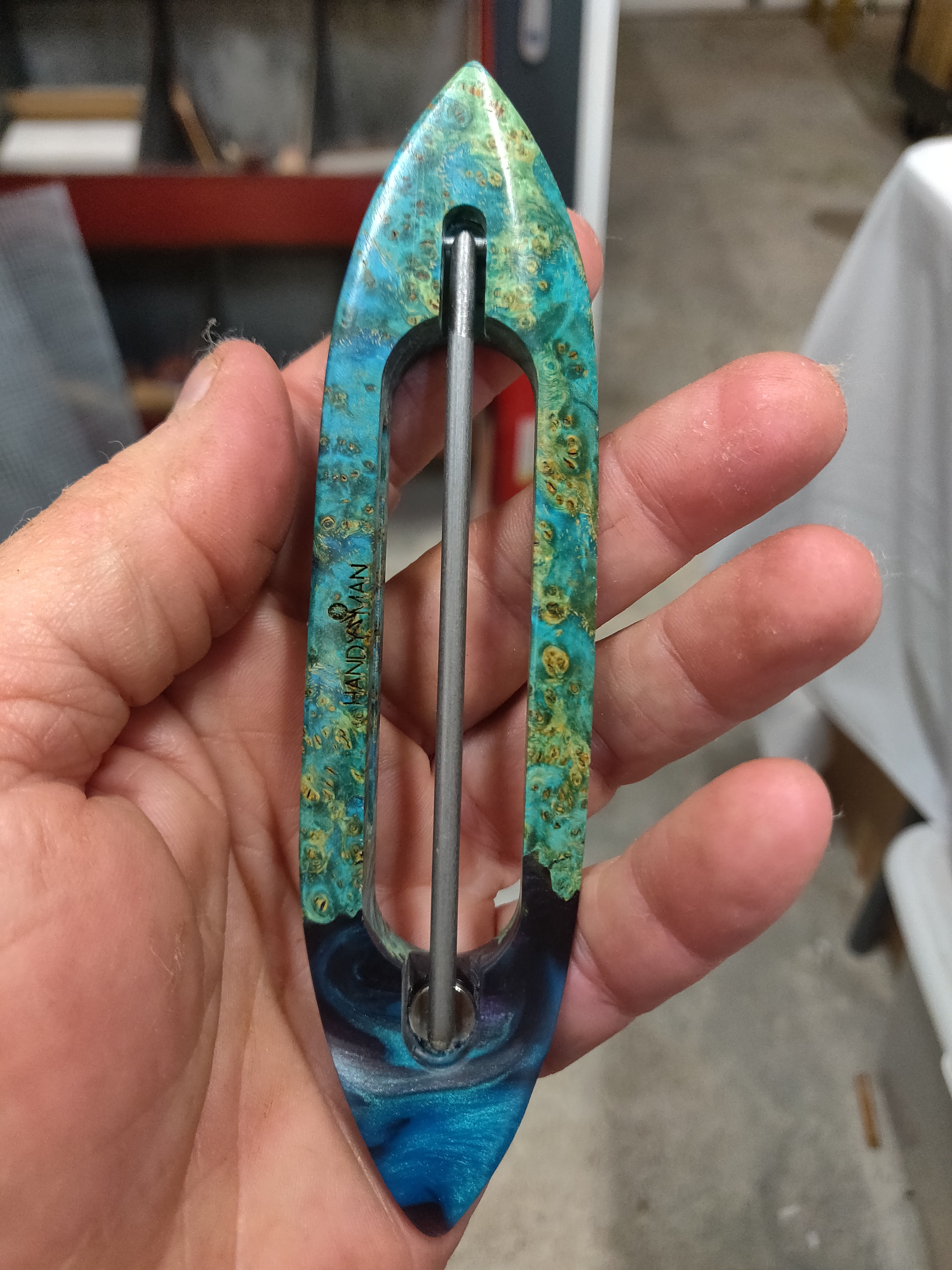 Mini Inkle Boat Shuttle Stabilized woods