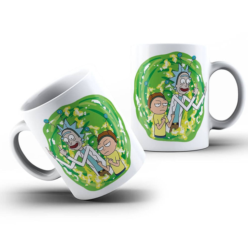 Caneca Rick and Morty - Branca