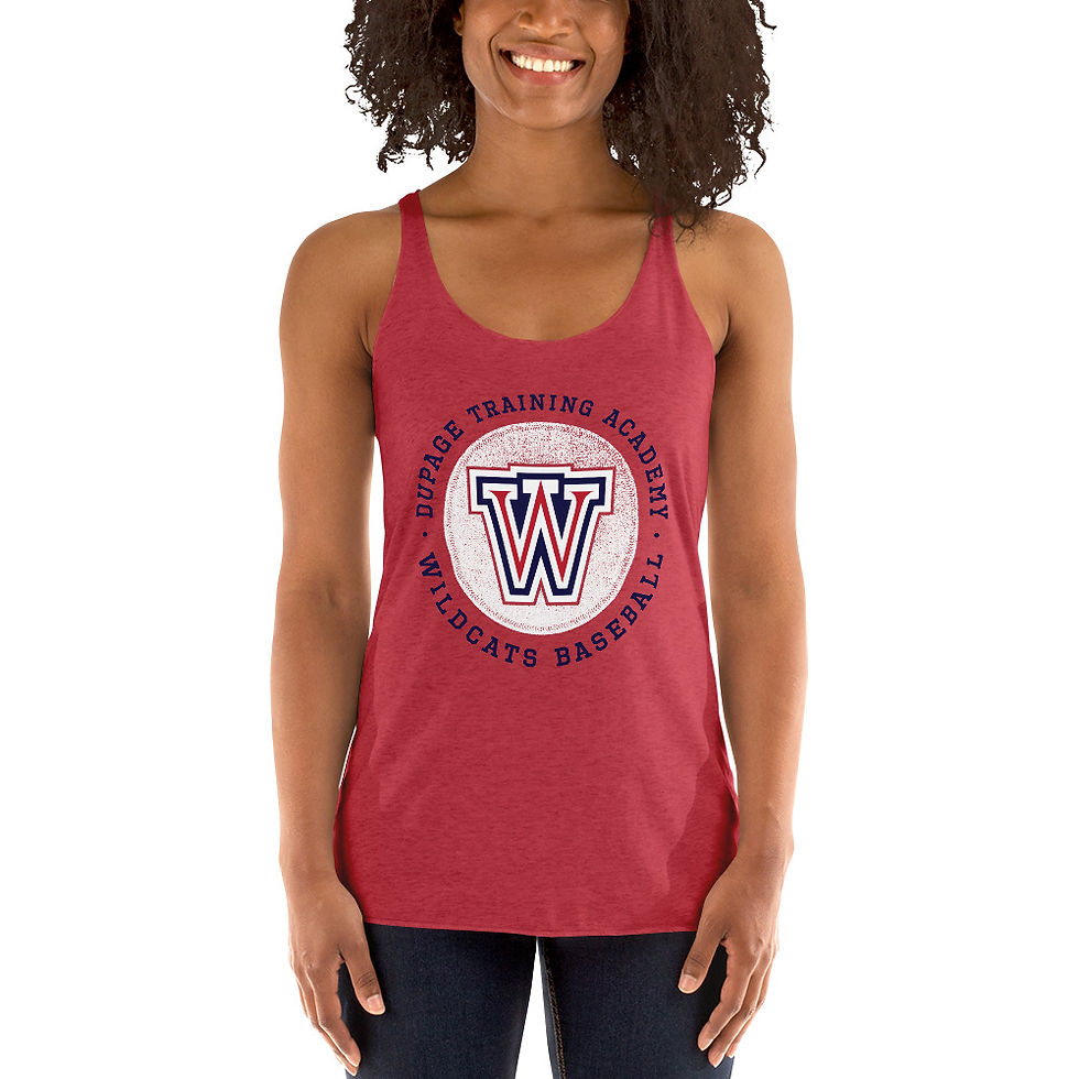 Thumbnail: DTA Wildcats Distress Baseball Women's Racerback Tank