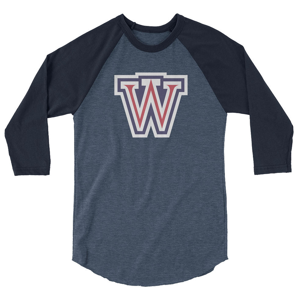 Thumbnail: DTA Wildcats Logo 3/4 sleeve raglan shirt