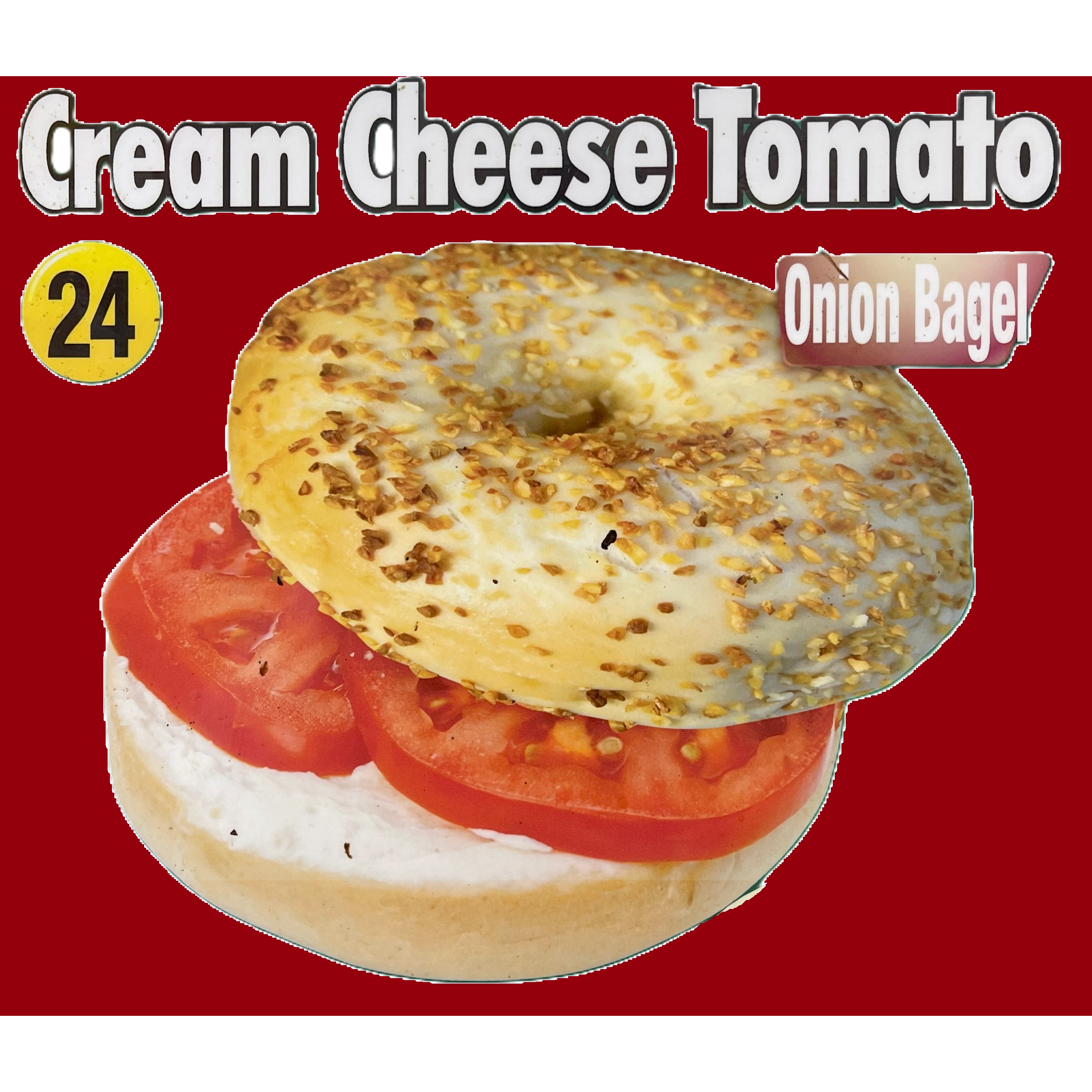 Cream Cheese Tomato on Bagel
