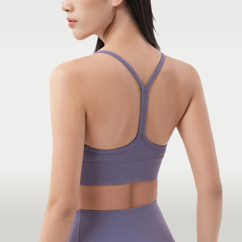 Cusuti Nylon Sports Bra Gym Yoga Fitness Bra Elastic Breathable