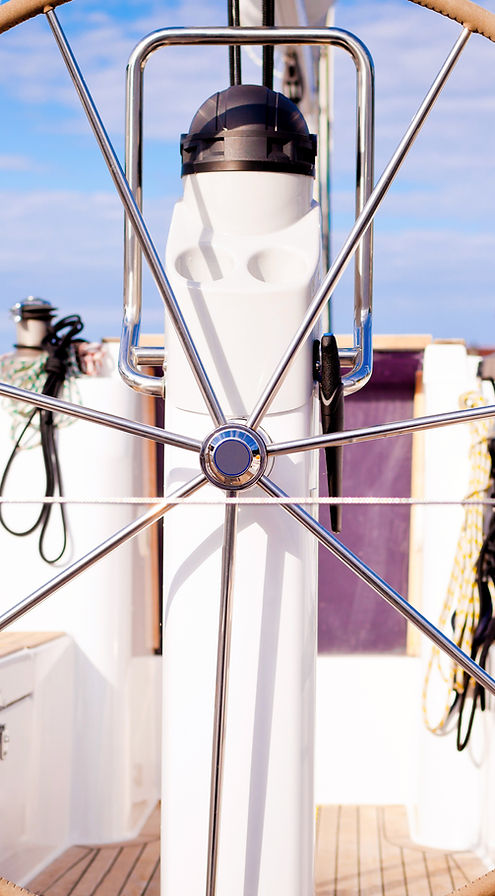 Steer Wheel on a Boat