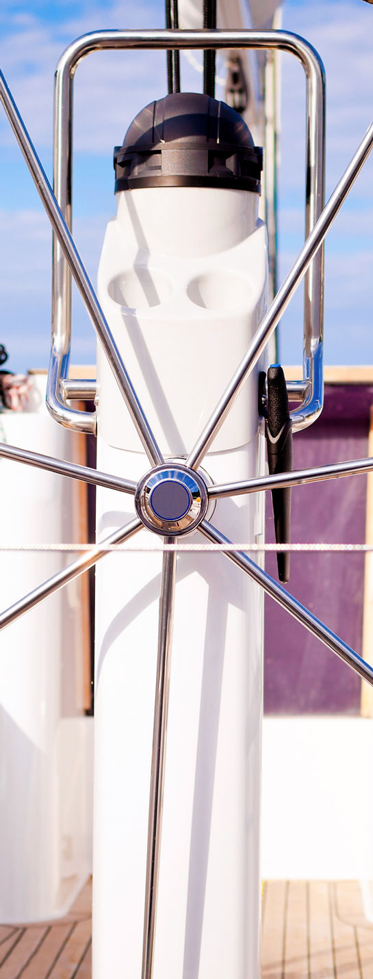 Steer Wheel on a Boat