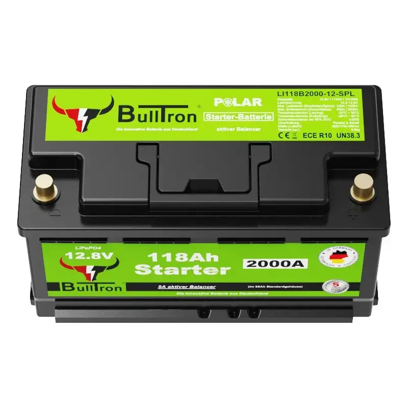 Miniaturbild: BullTron 12,8V Starter Polar 118Ah, 2000A/EN Kaltstartstr. im L5 - DIN - Gehäuse