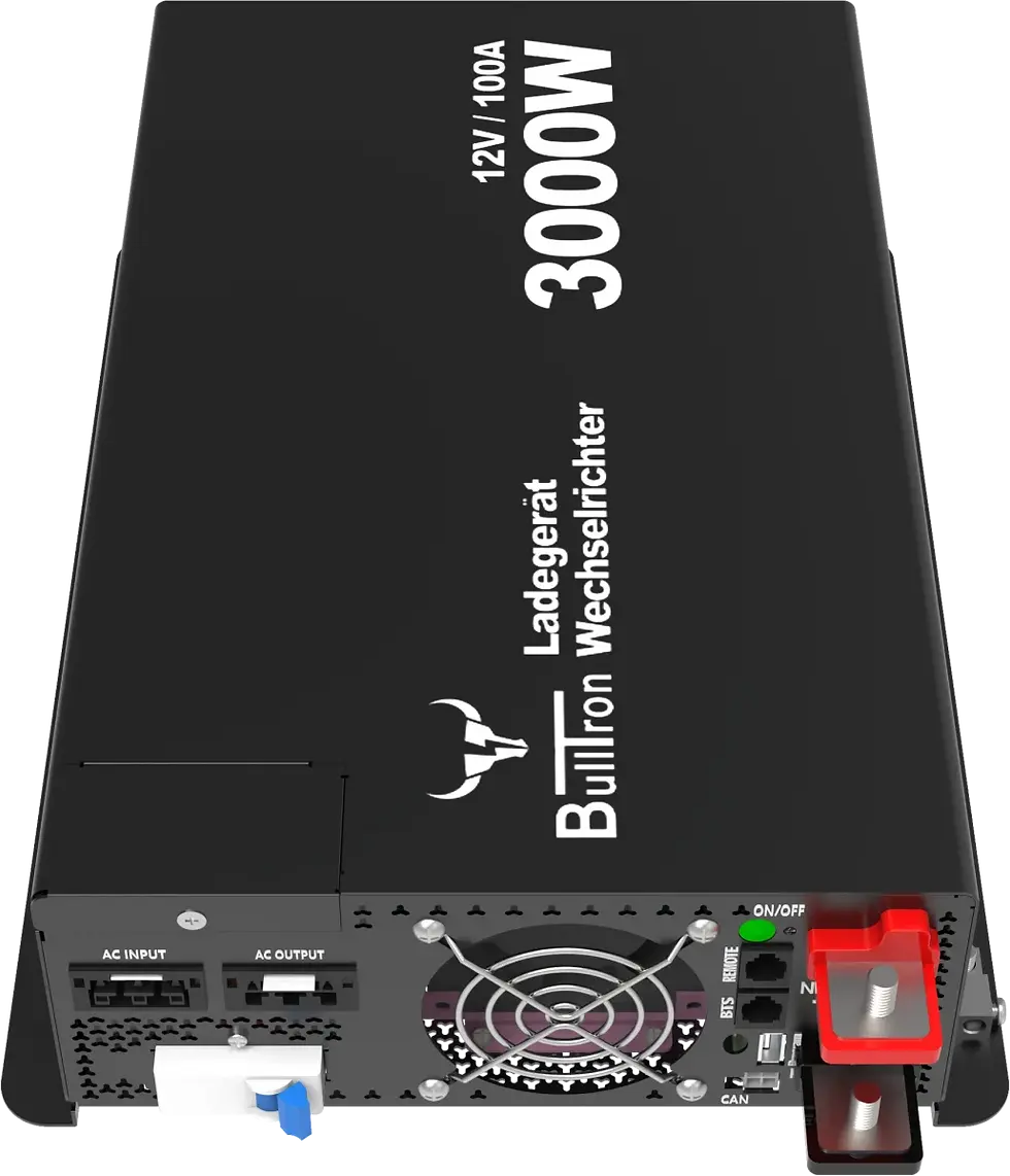 Miniaturbild: BullTron Combi (3000W Wechselrichter + 100A Ladegerät) mit Fernbedienung