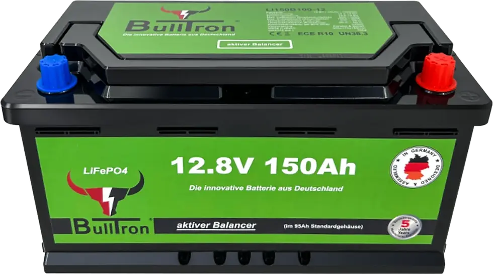 Miniaturbild: BullTron 12,8V 150Ah inkl. Smart BMS mit 100A Dauerstrom & BT App