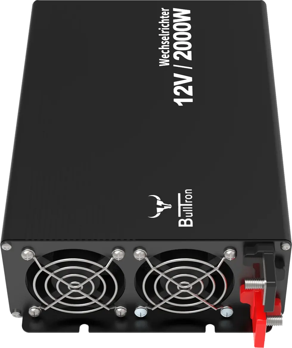 Miniaturbild: BullTron Wechselrichter 12V 2000W mit ON/OFF Schalter, Display und Fernbedienung