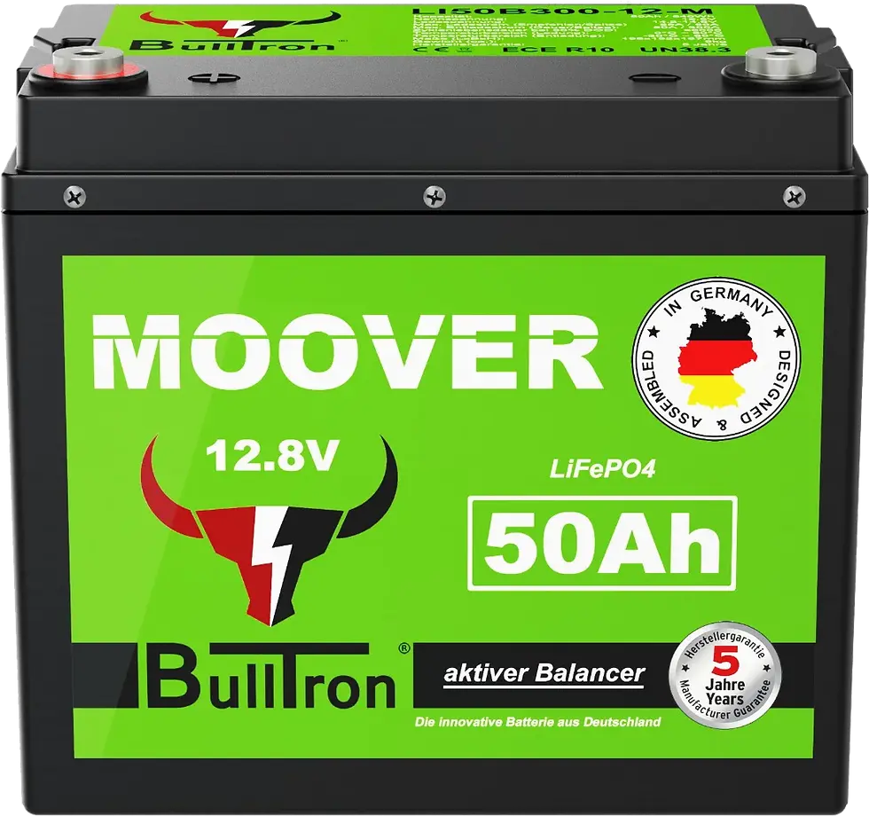 Miniaturbild: BullTron 12,8V Mover 50Ah Batterie mit 50A Dauerstrom (11A Ladegerät optional)