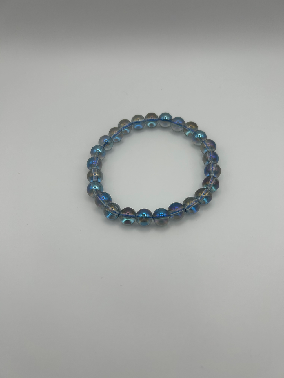 Aqua Aura Spirit Quartz beaded bracelet