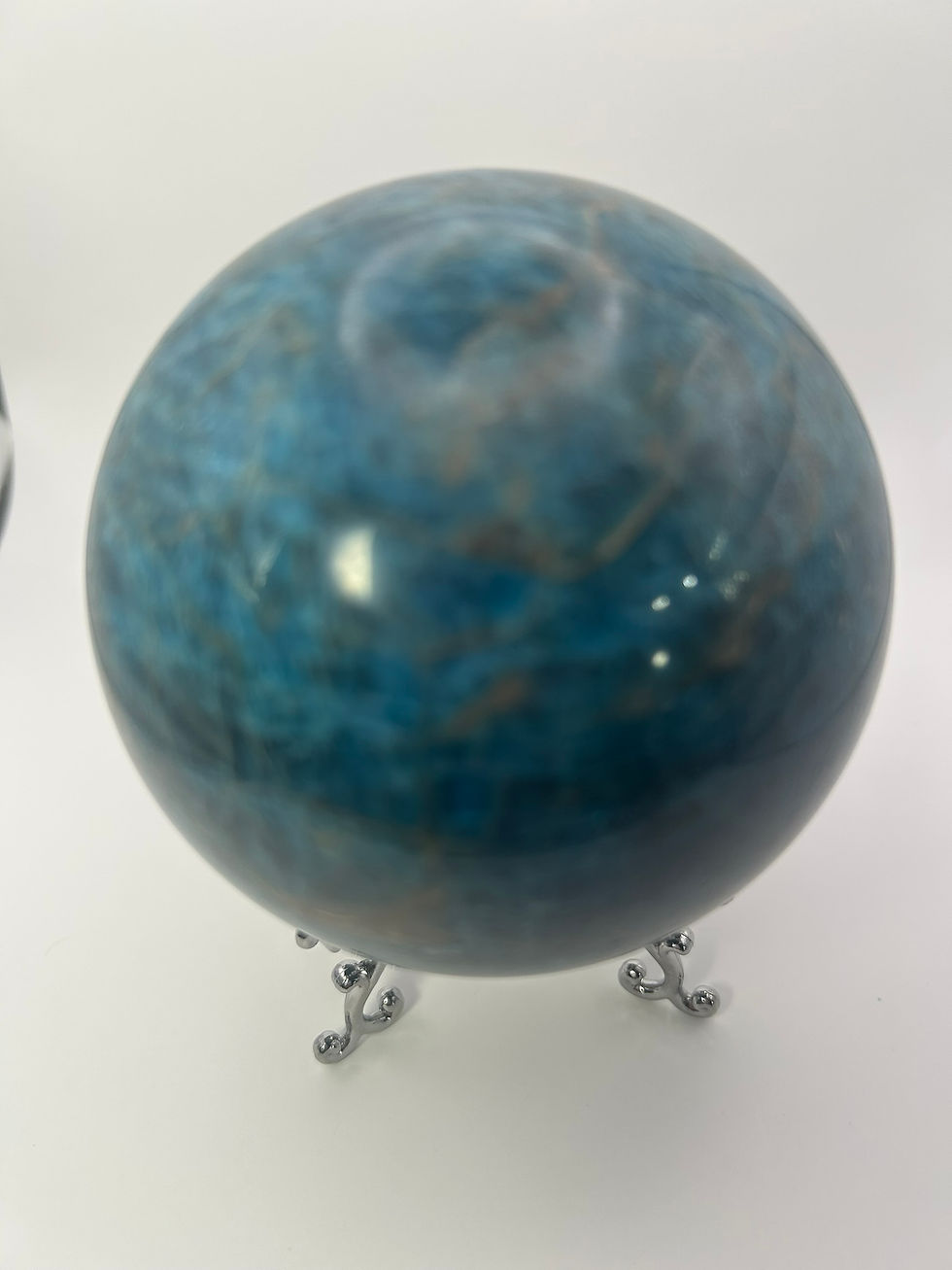 Blue Apatite Sphere (79.6 mm)