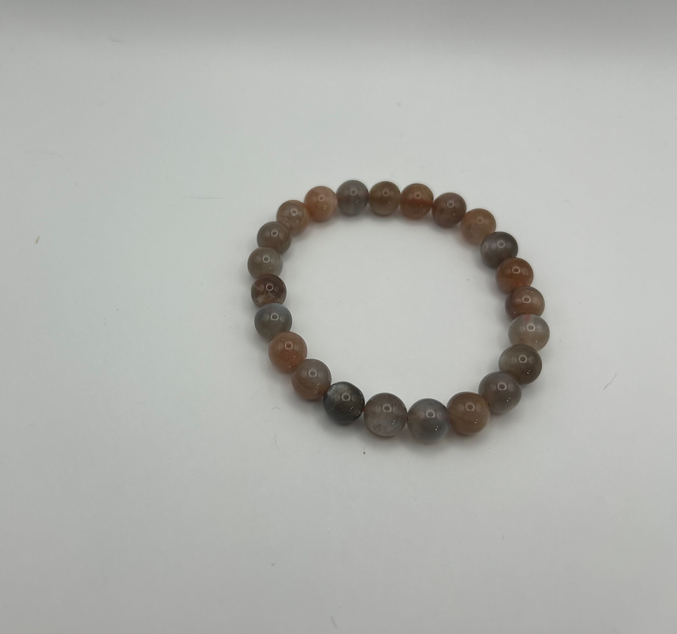 Black Moonstone beaded bracelet