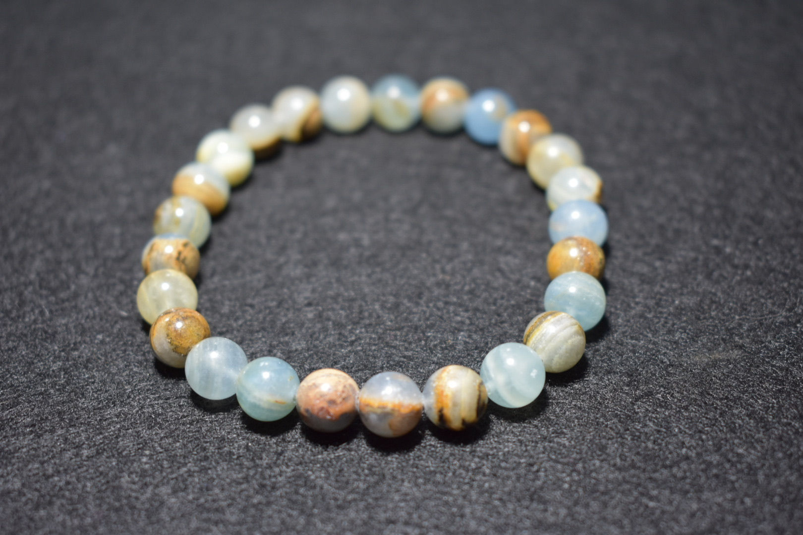 Blue Calcite beaded bracelet