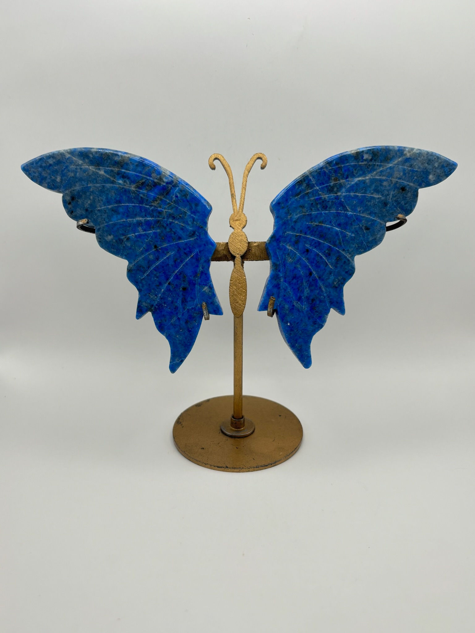 Blue Apatite Butterfly Wings Figurine
