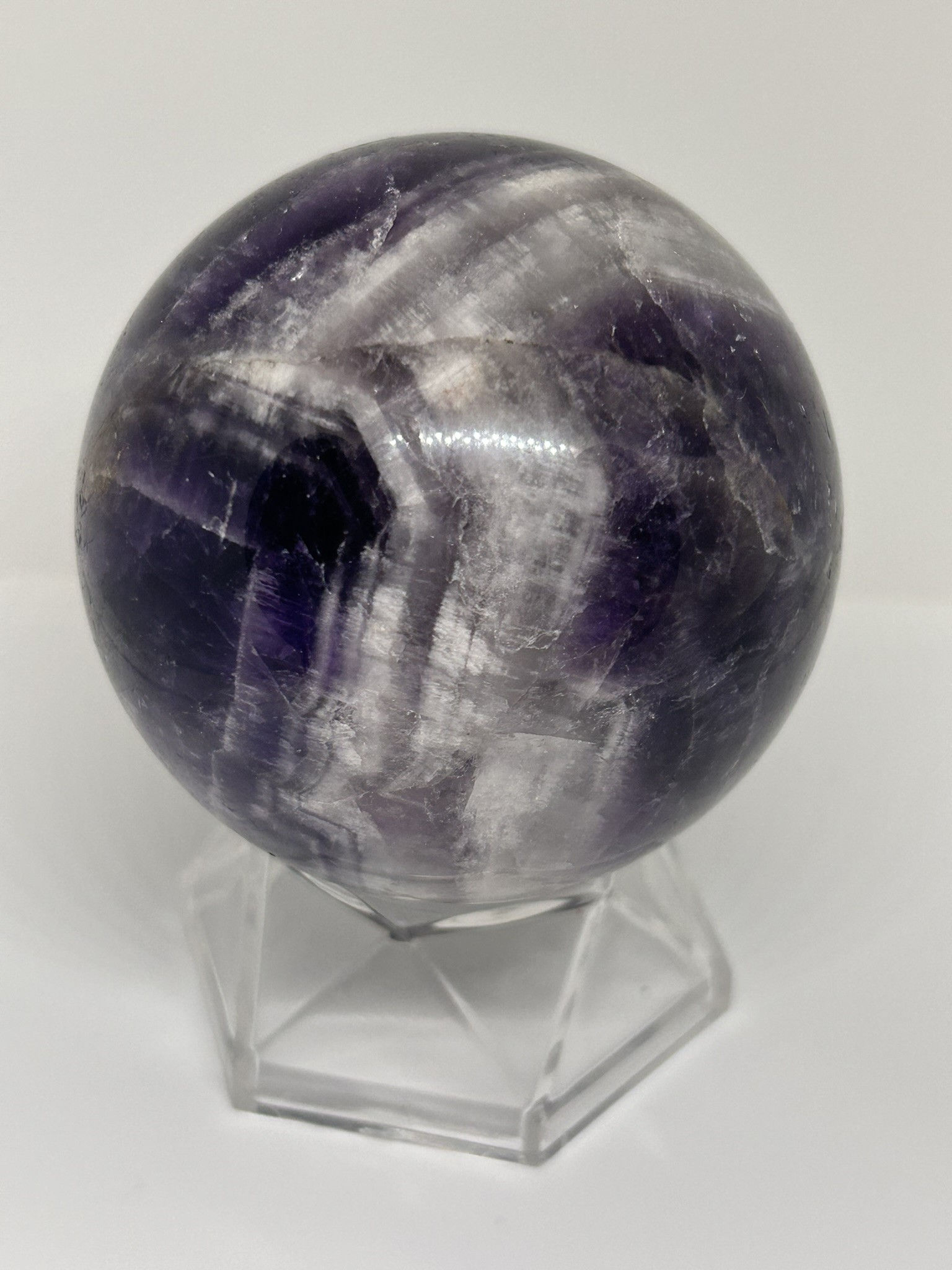 Chevron Amethyst Sphere (70mm)