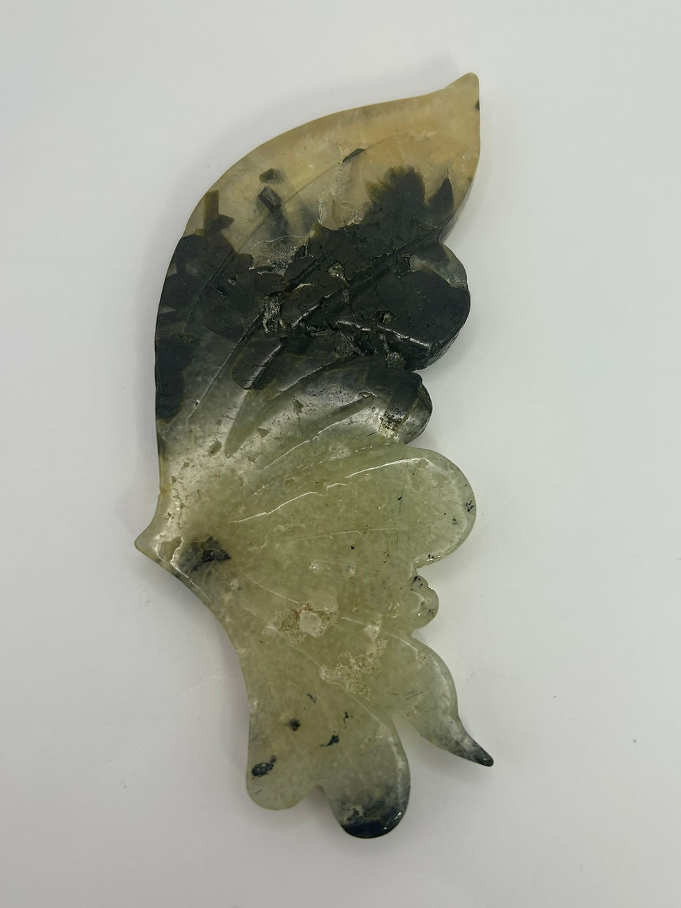 Thumbnail: Prehnite with epidote Inclusion Butterfly Wings Figurine