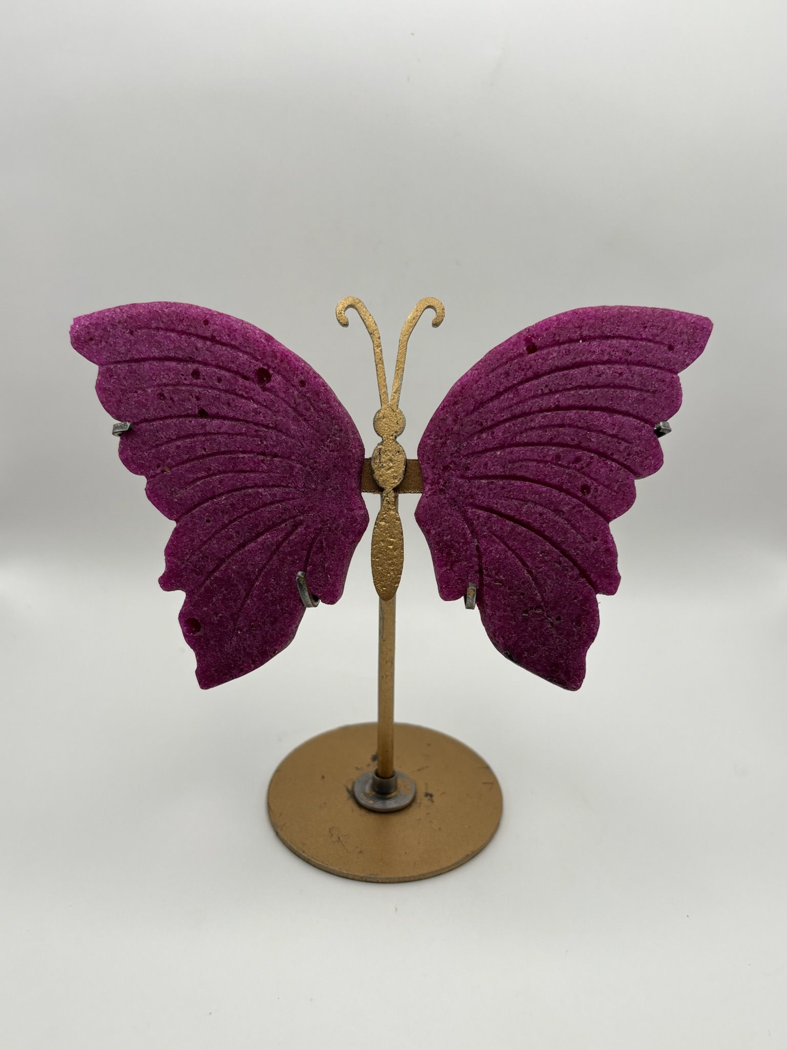 Ruby Honeycomb Butterfly Wings Figurine