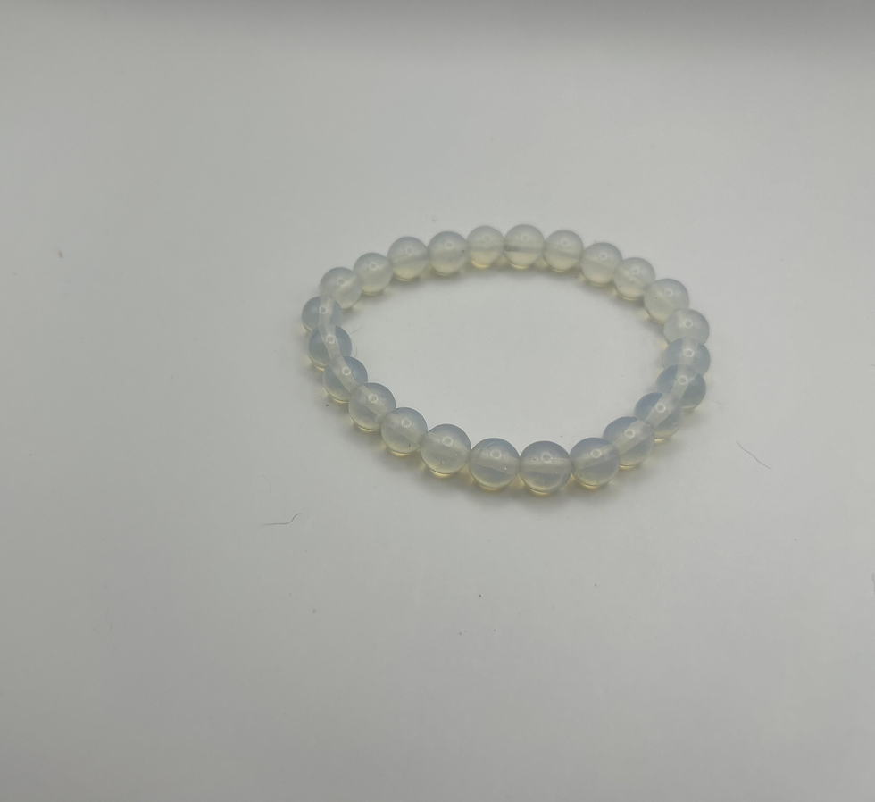White Opalite beaded bracelet