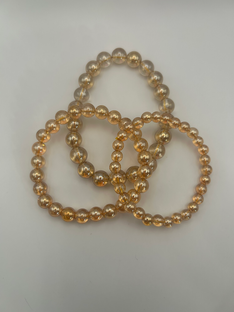 Thumbnail: Tangerine Aura Quartz beaded bracelet