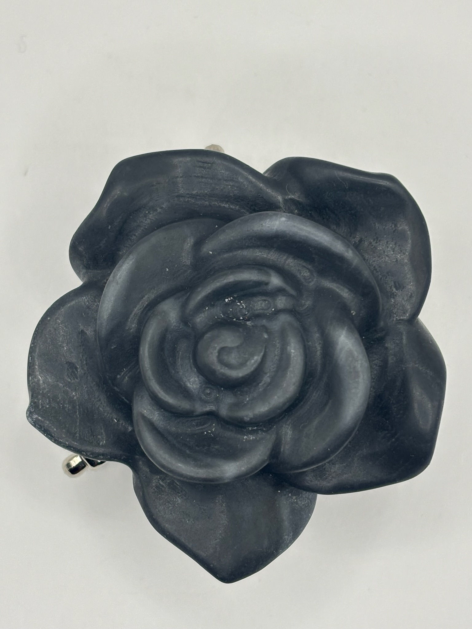 Silver Leaf Jasper Rose Bud paperweight