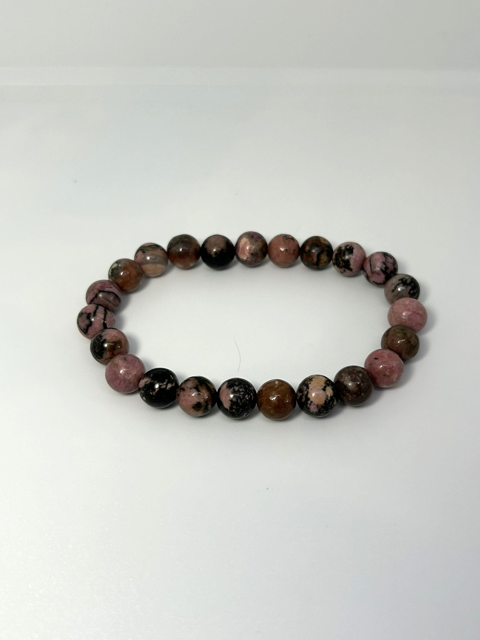 Rhodonite beaded bracelet