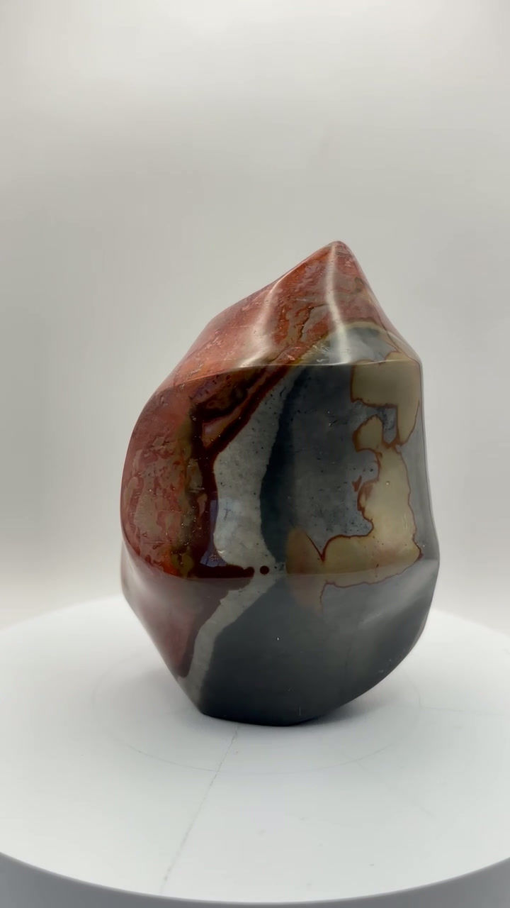 Thumbnail: polychrome Jasper Flame Figurine (130.3 mm)