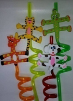 Animal Curly Drinking Straw