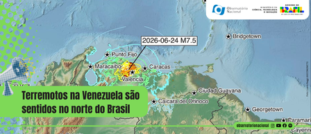 Terremotos registrados na Venezuela são sentidos no norte do Brasil