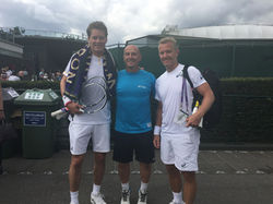 Thomas Enqvist & Thomas Johansson (me on tiptoes)