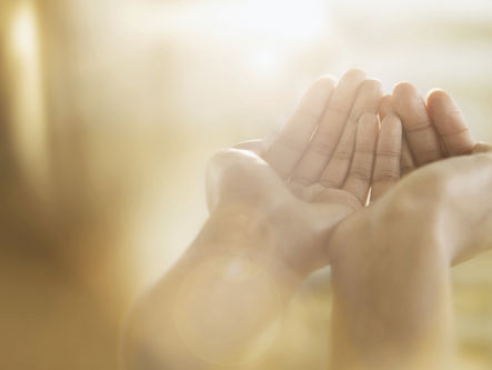Open hands praying