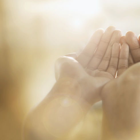 Hands open to receive