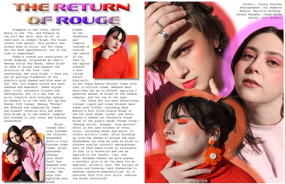 Layout for Mode Magazine's Spring/Summer 22 Issue