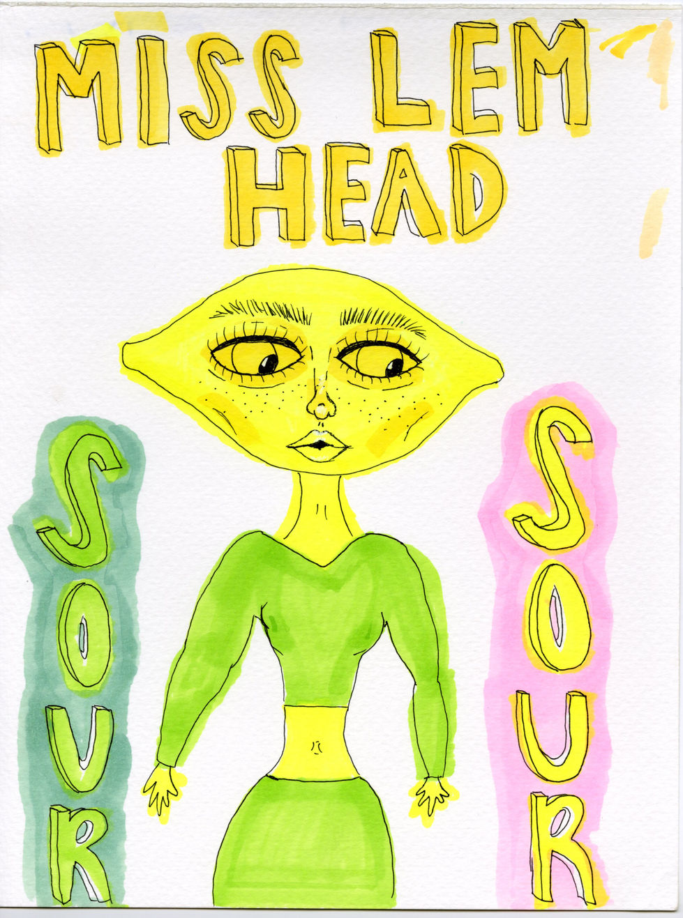 Alcohol marker on water color paper