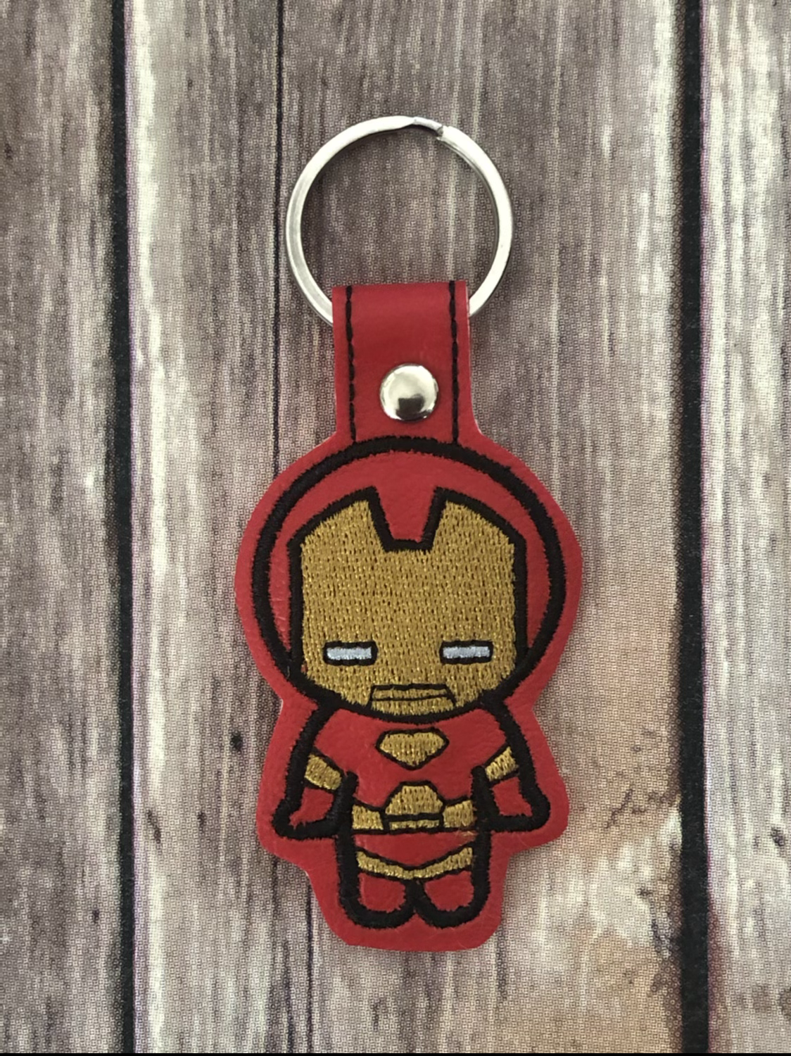 Iron Man Chibi Embroidered Key Chain