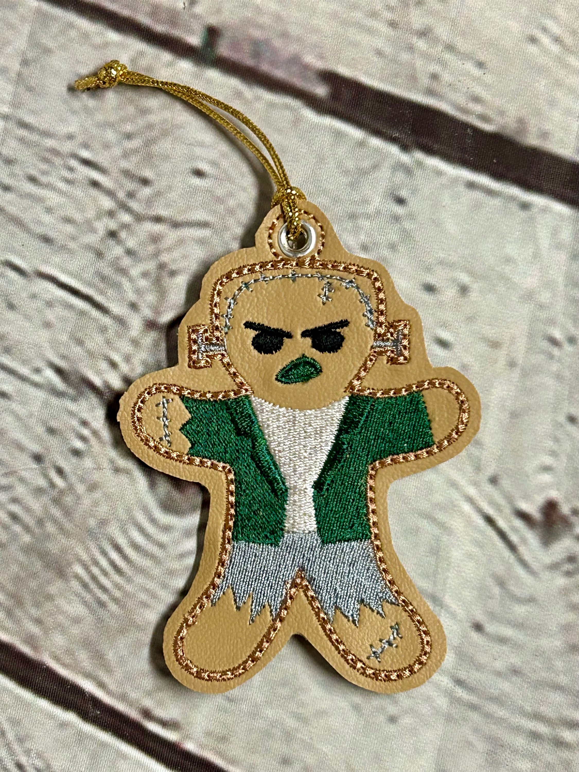 Gingerbread Frankenstein Ornament - Made to Order