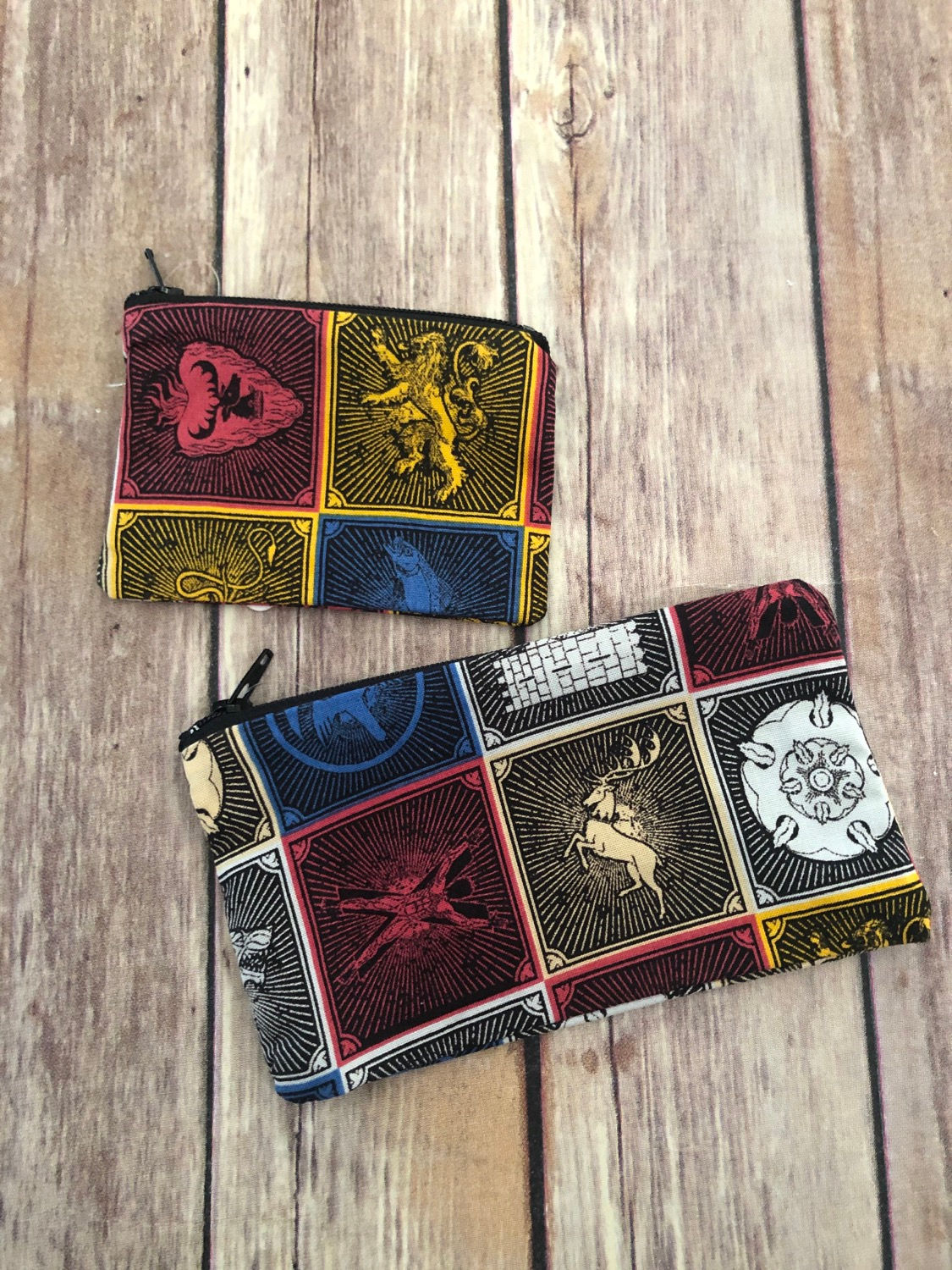 Game of Thrones Sigils Zipper Pouch - Ready to Ship