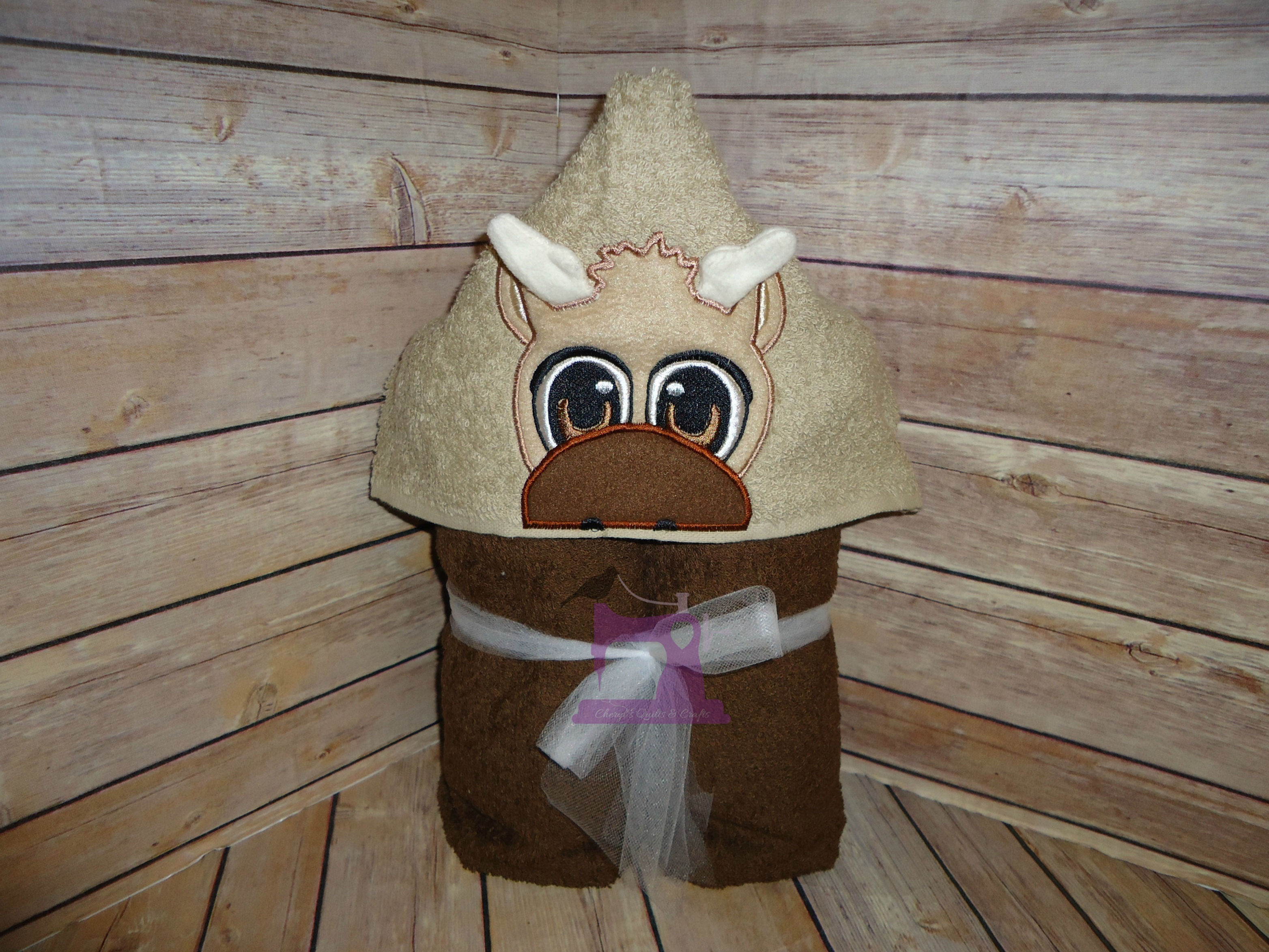 Baby Reindeer 3D Hooded Towel