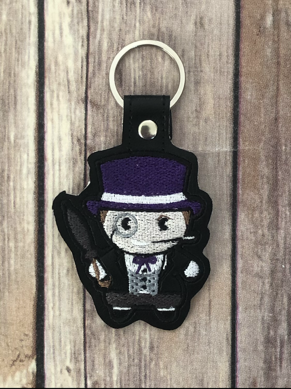 Penguin Chibi Embroidered Key Chain