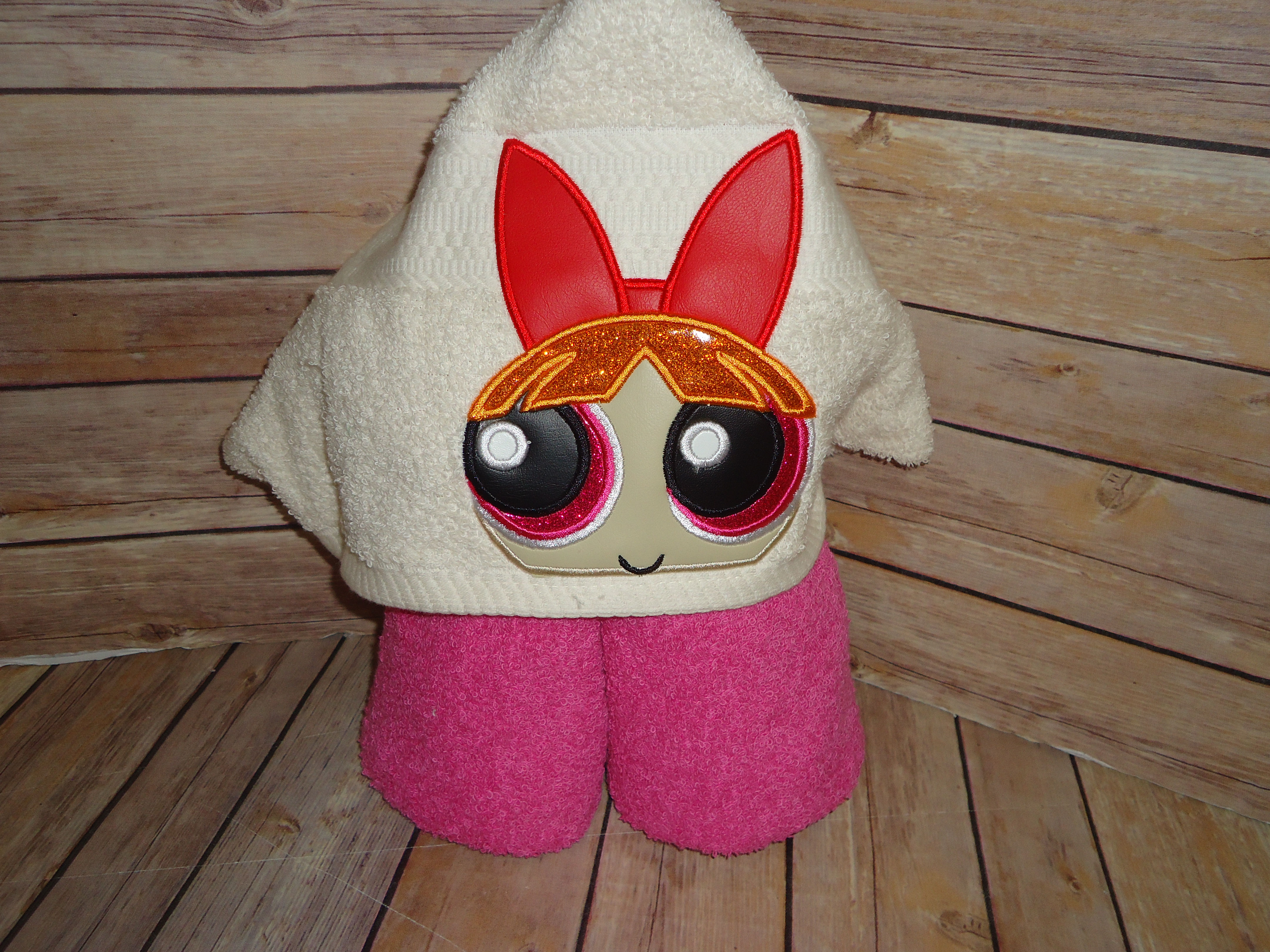 Pink Power Girl Hooded Towel