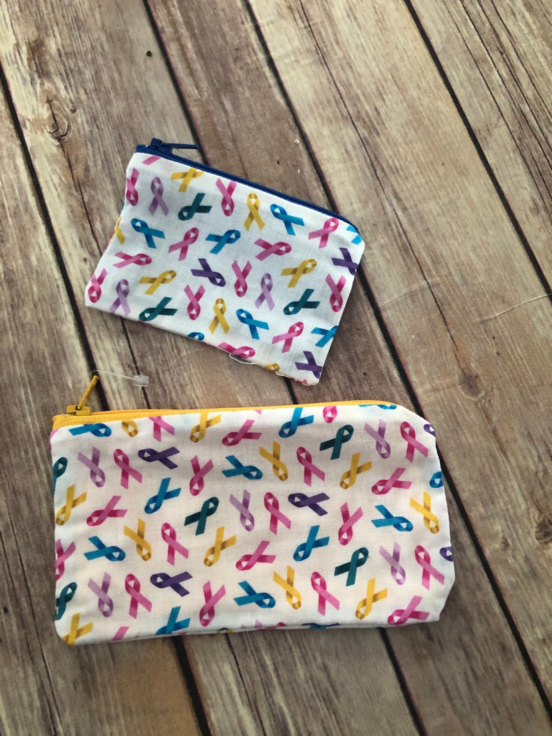 Cancer Awareness Ribbons Zipper Pouch - Ready to Ship