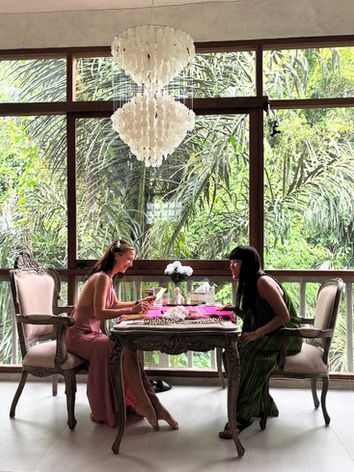 Tarot Card Reading Ubud Bali Salon Psychic Reader and Healer Jungle Setting