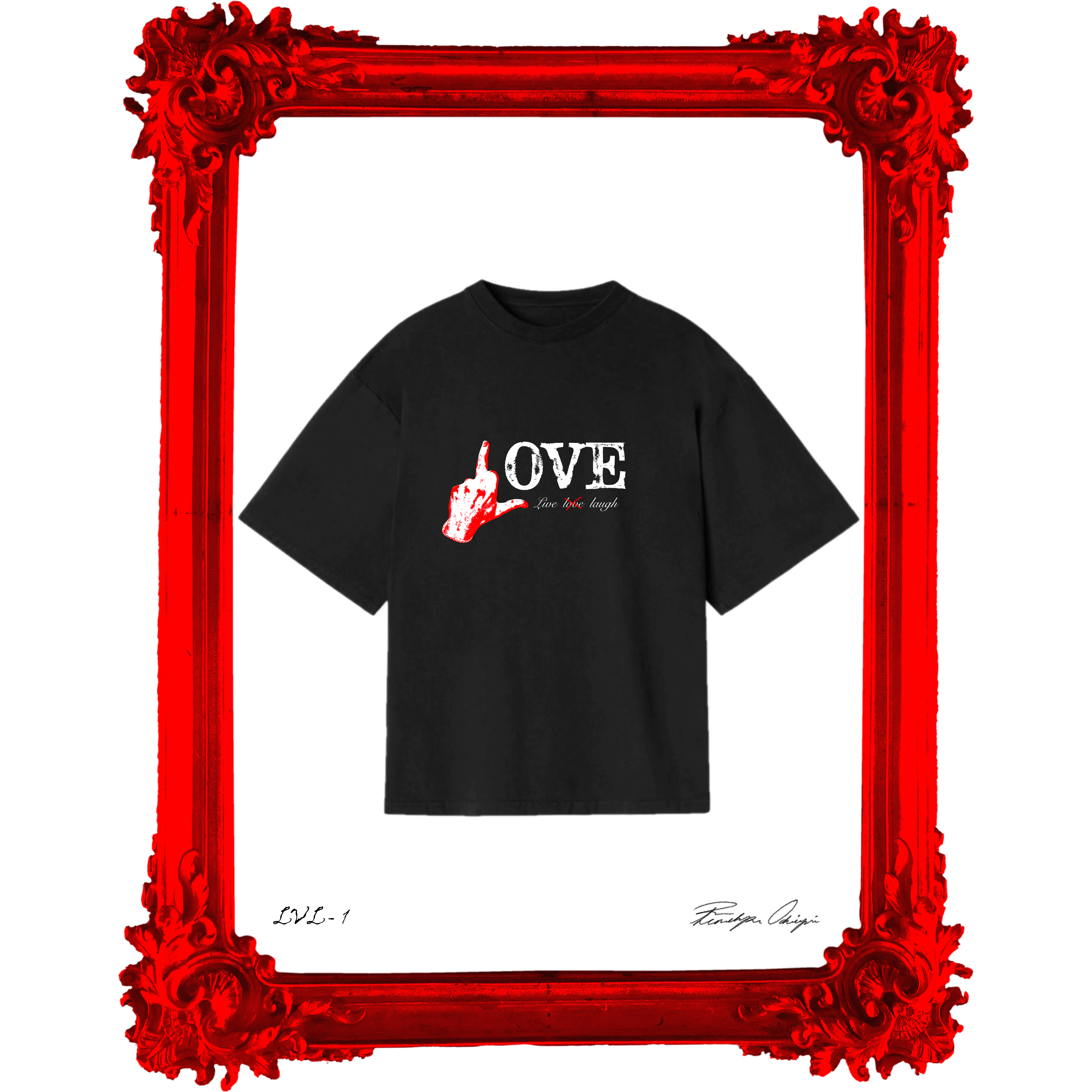 FUCK LOVE (BLACK TEE) | MOSHPIT LTD
