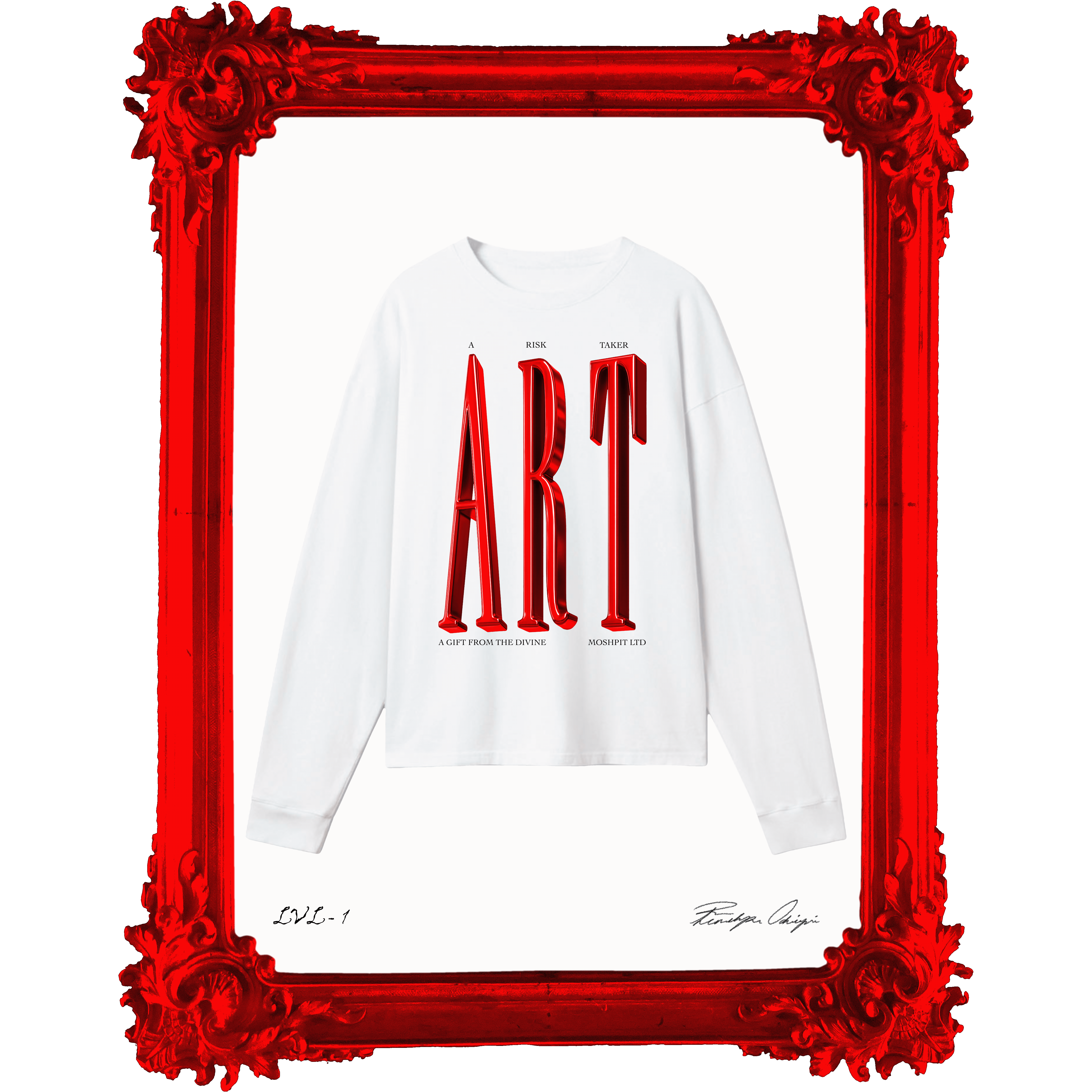 ART SAVED HUMANITY (WHITE LONG SLEEVE)