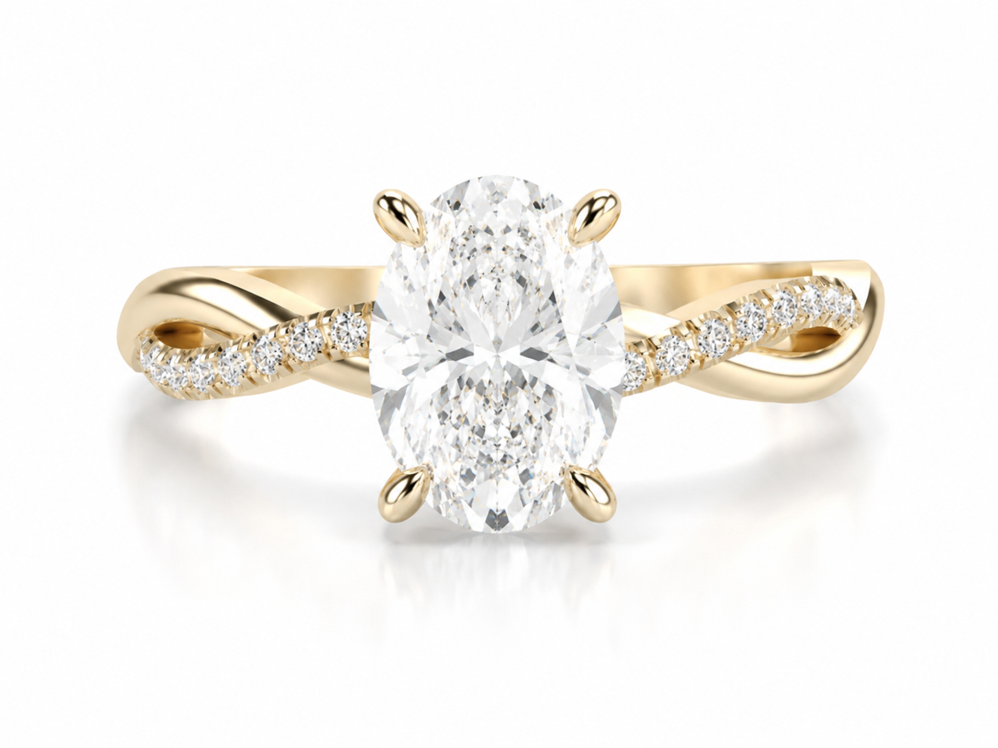 Anillo de compromiso Oval Infinity Pave 1.5ct