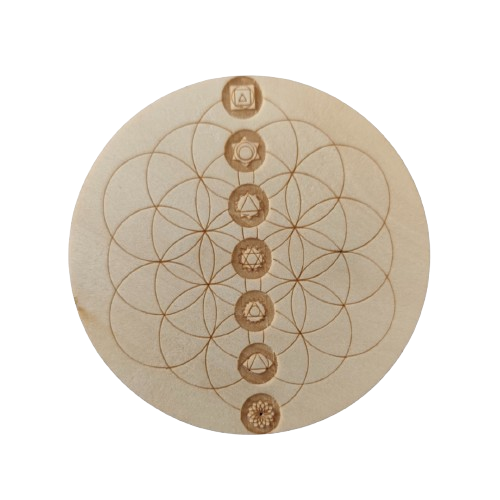 Fleur de vie en bois 7 Chakra