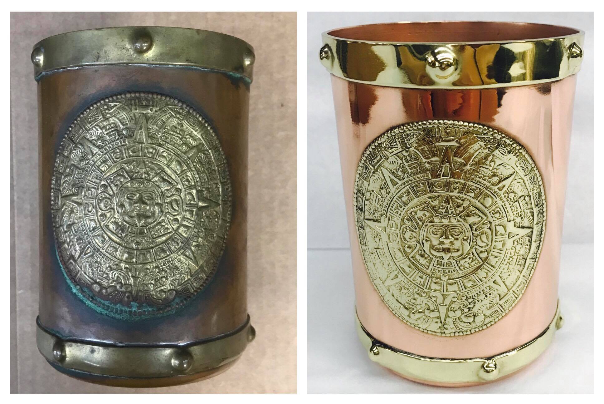 Before/after Mayan cup