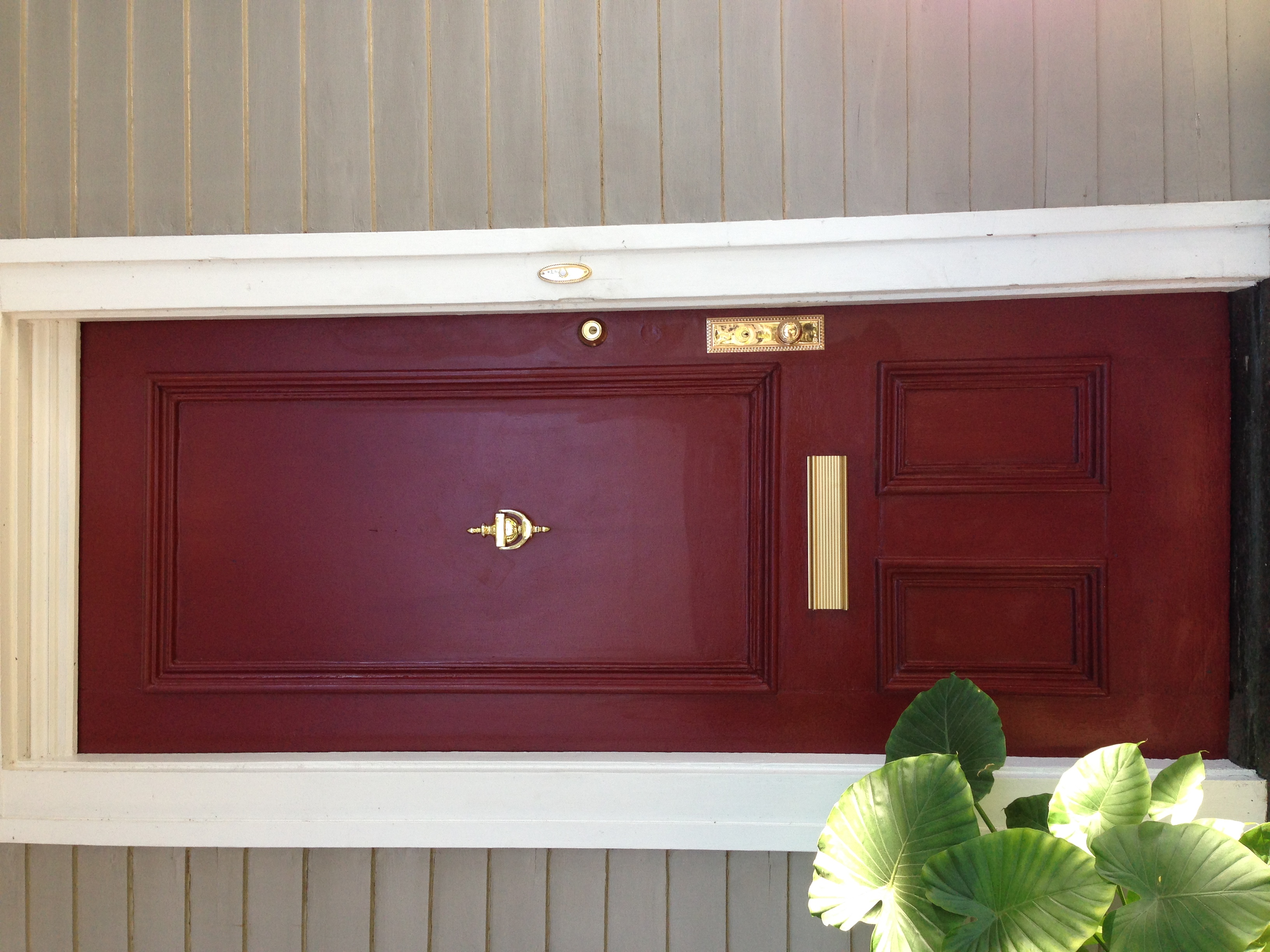 Brass front door hardware