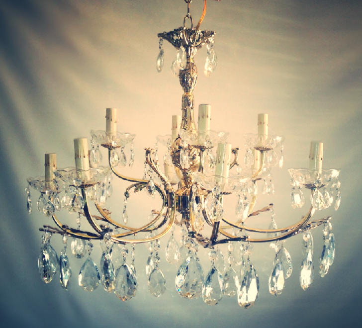 Brass chandelier