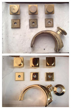 Before/after Brass plumbing set