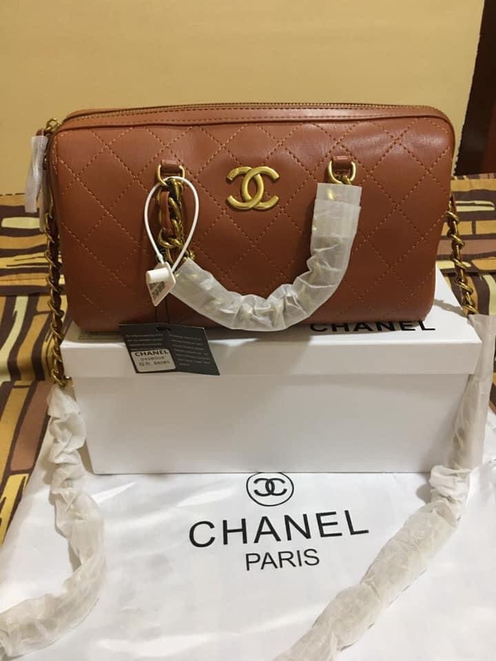 Thumbnail: Chanel Two Way Hand/Sling Bag brown